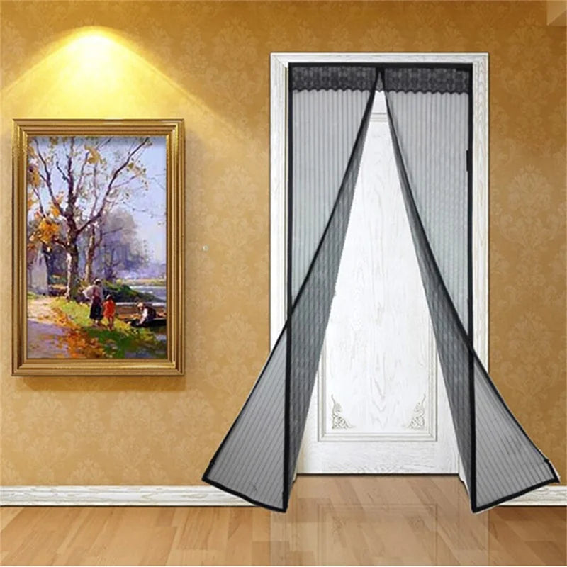 Mesh Screen Net Magnetic Foldable Anti-Mosquito Door Curtain