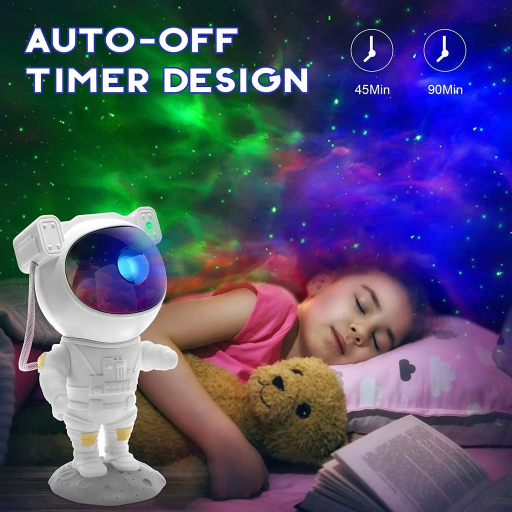 Astronaut Galaxy Projector – 360° Rotating