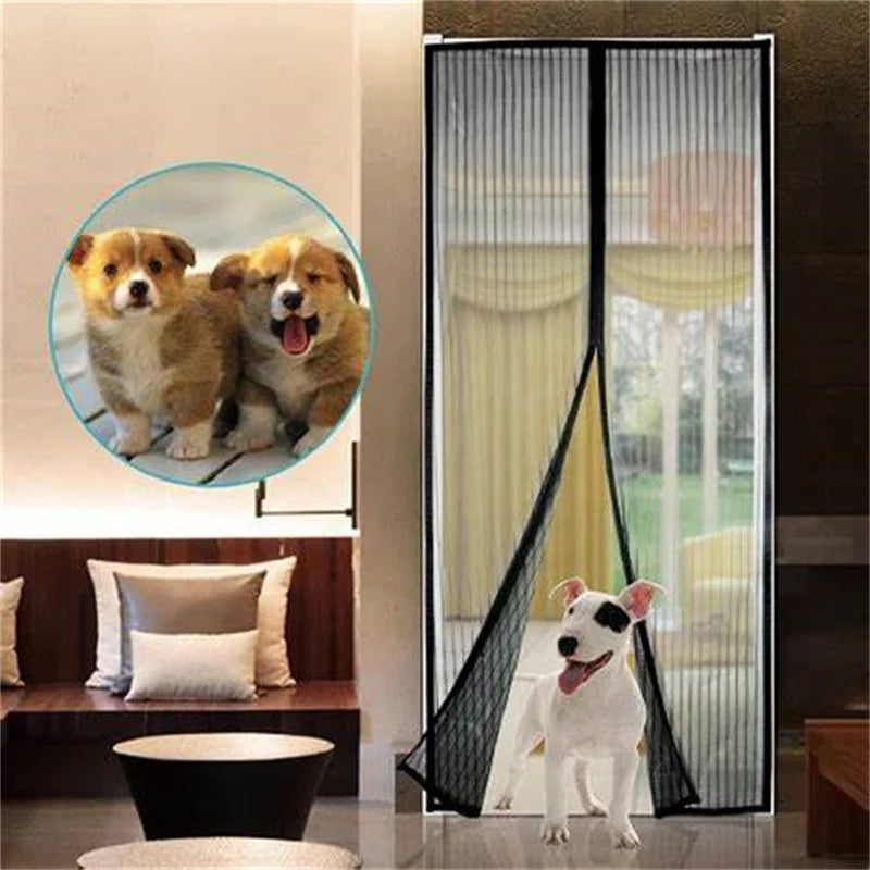 Mesh Screen Net Magnetic Foldable Anti-Mosquito Door Curtain