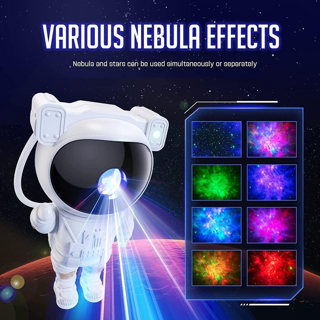 Astronaut Galaxy Projector – 360° Rotating