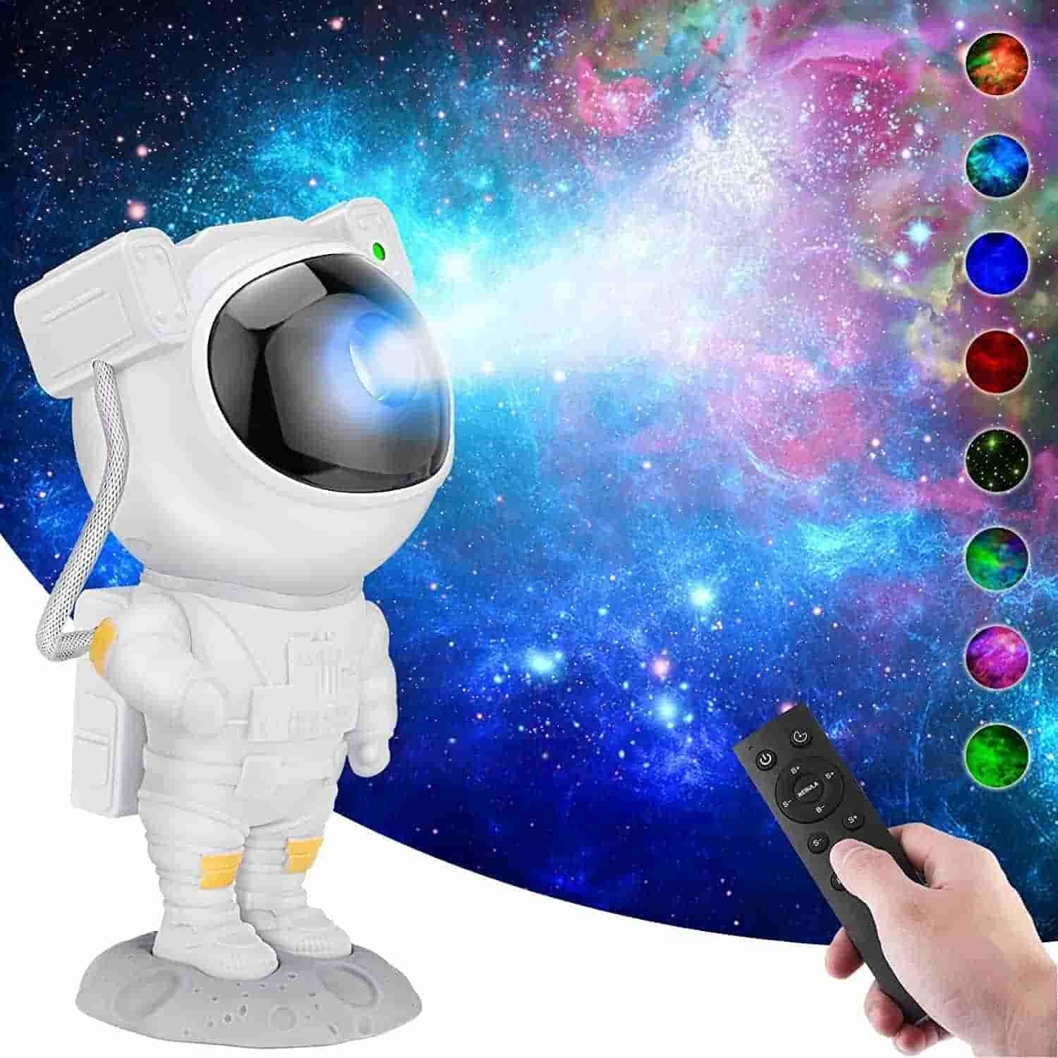 Astronaut Galaxy Projector – 360° Rotating
