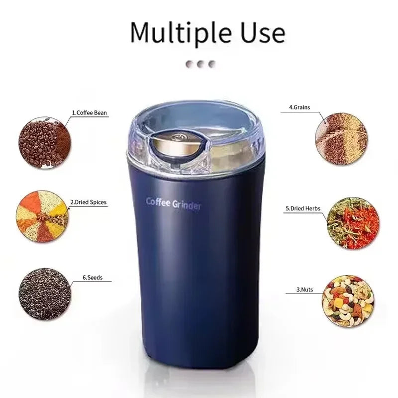 Compact Electric Coffee Grinder | Perfect for Home & Travel
