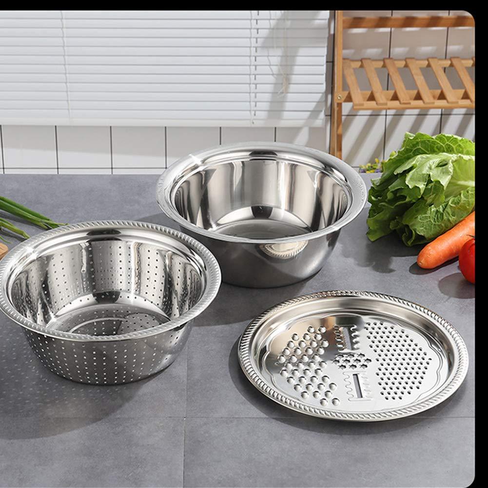 3 in 1 Multifunctional Grater Basin Stainless Steel Set