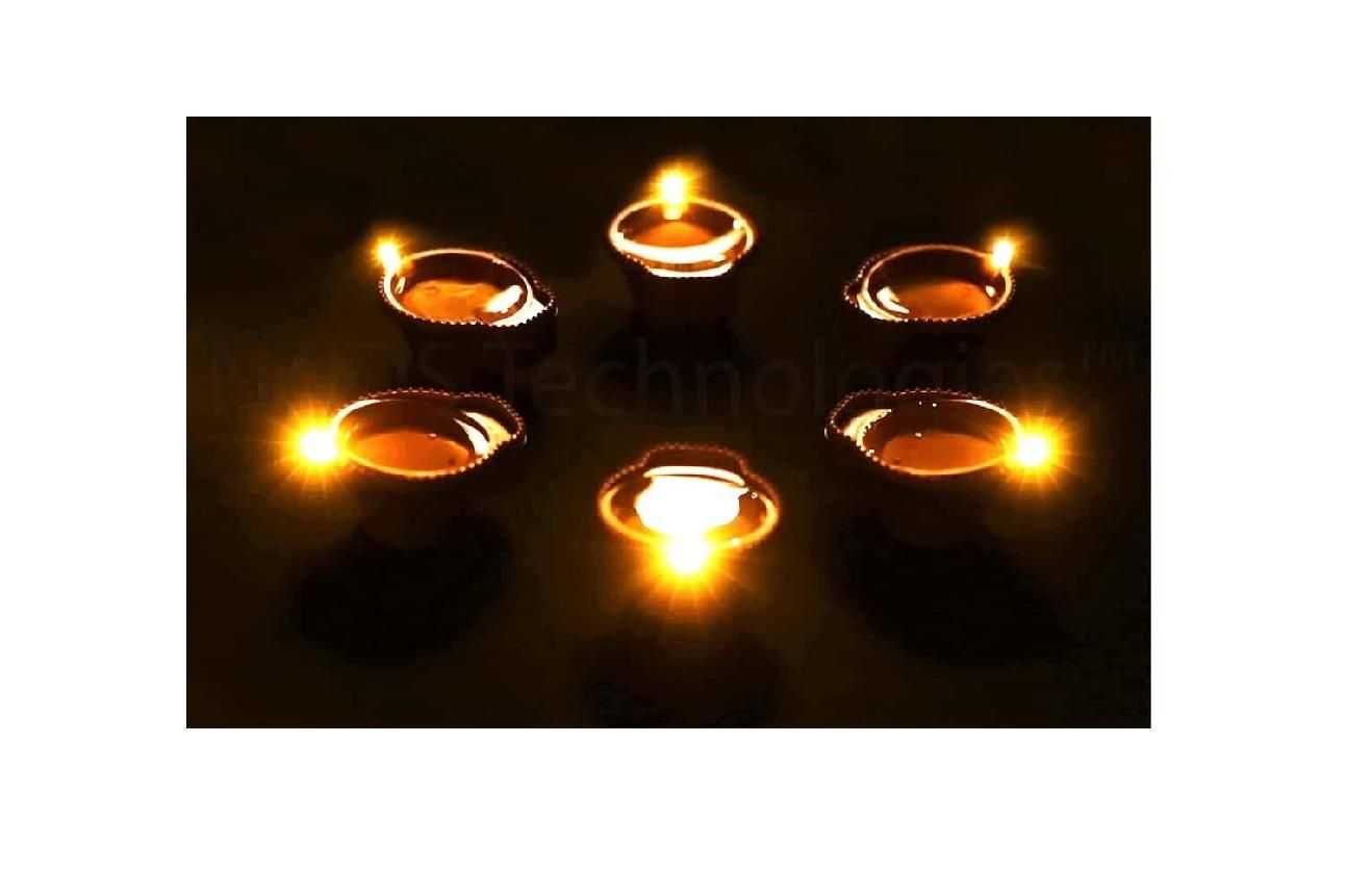 LED Light Water Sensor Diyas - (Pack of 6/12/18/24)