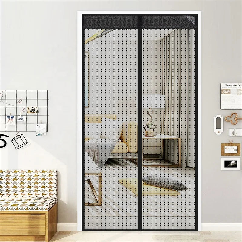 Mesh Screen Net Magnetic Foldable Anti-Mosquito Door Curtain