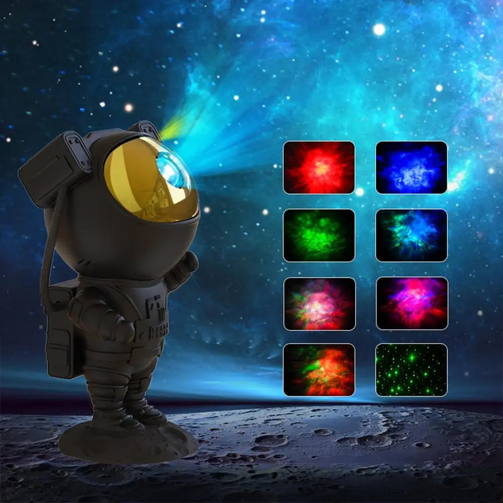 Astronaut Galaxy Projector – 360° Rotating