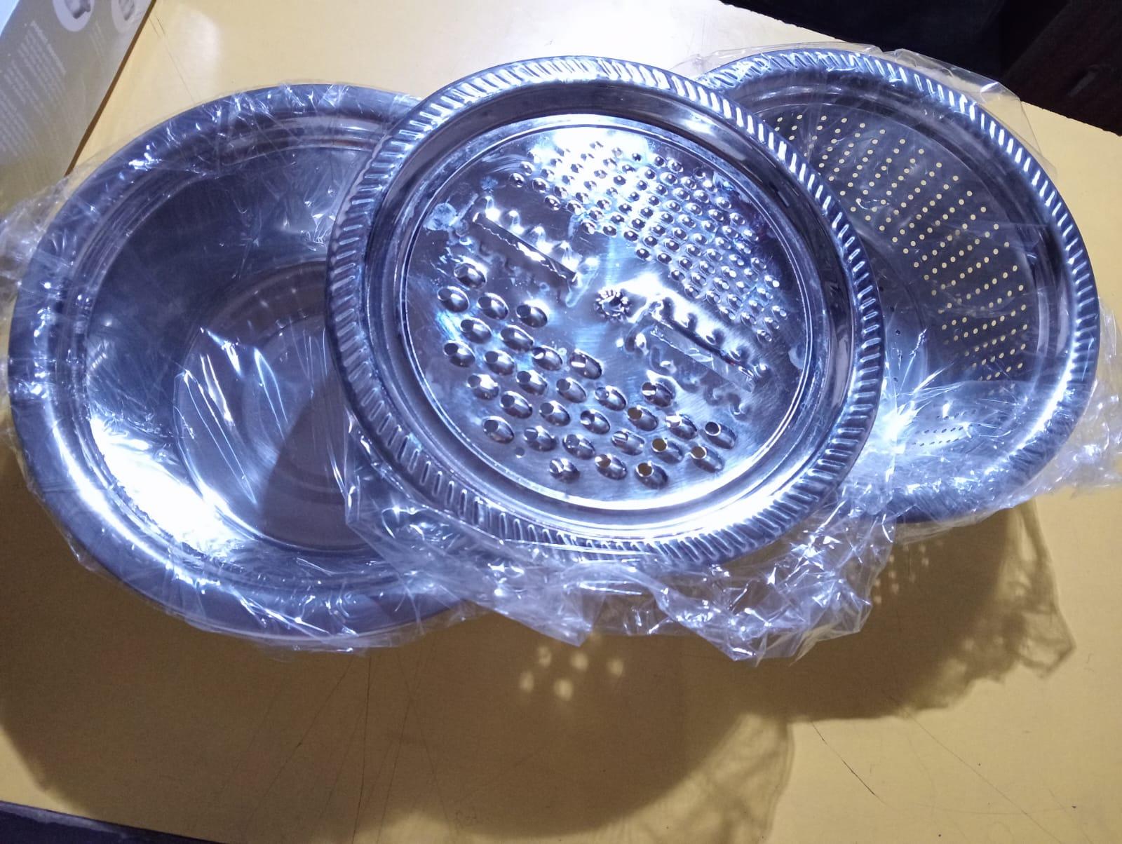 3 in 1 Multifunctional Grater Basin Stainless Steel Set