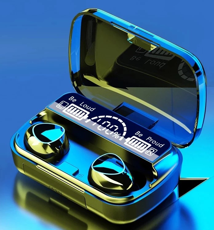 M10 TWS In-Ear Bluetooth Earbuds – Sports Headset with Noise Reduction & Charging Case