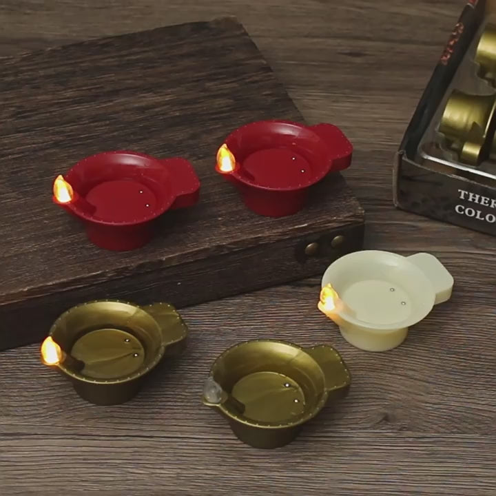 LED Light Water Sensor Diyas - (Pack of 6/12/18/24)